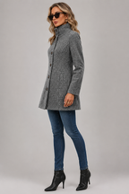 Cappotto Corto Lana con Bottoni Donna