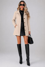 Cappotto Corto Lana con Bottoni Donna