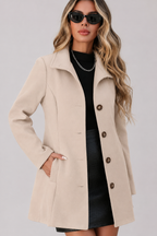 Cappotto Corto Lana con Bottoni Donna
