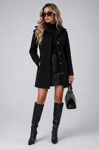 Cappotto Corto Lana con Bottoni Donna