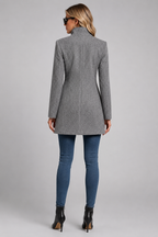 Cappotto Corto Lana con Bottoni Donna