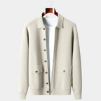 Cardigan Collo Camicia con Bottoni Uomo