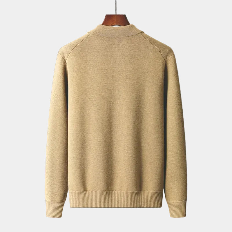 Cardigan Collo Camicia con Bottoni Uomo