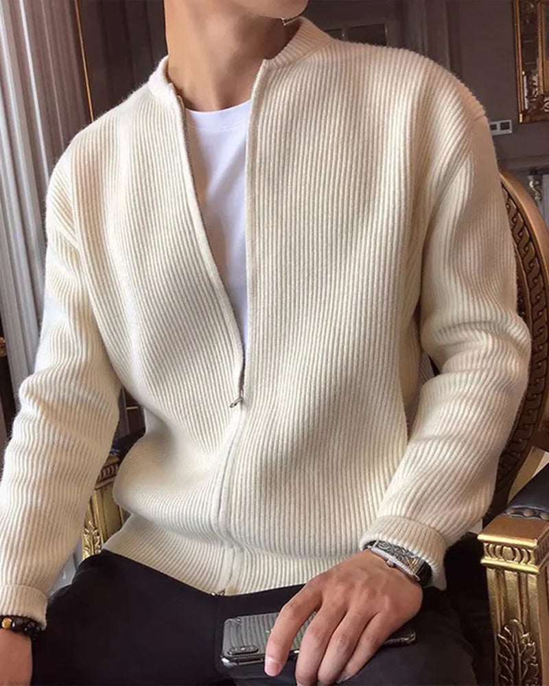 Cardigan con Zip Girocollo Uomo
