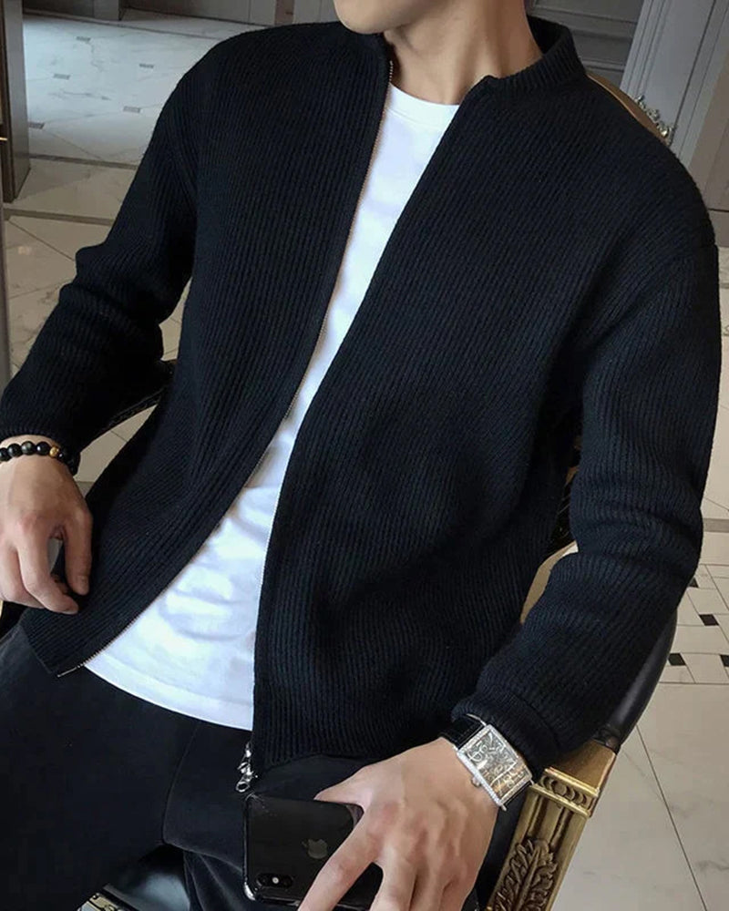 Cardigan con Zip Girocollo Uomo