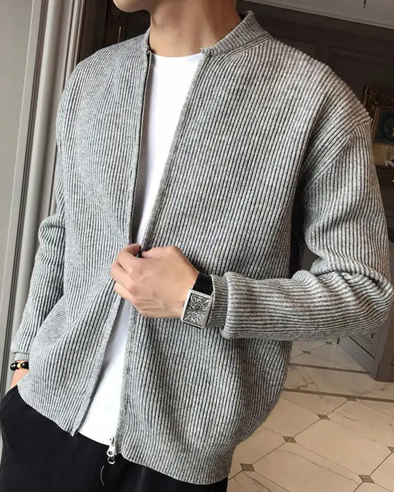 Cardigan con Zip Girocollo Uomo