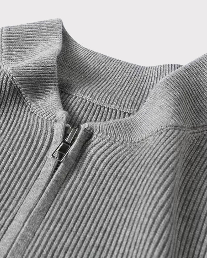 Cardigan con Zip Girocollo Uomo