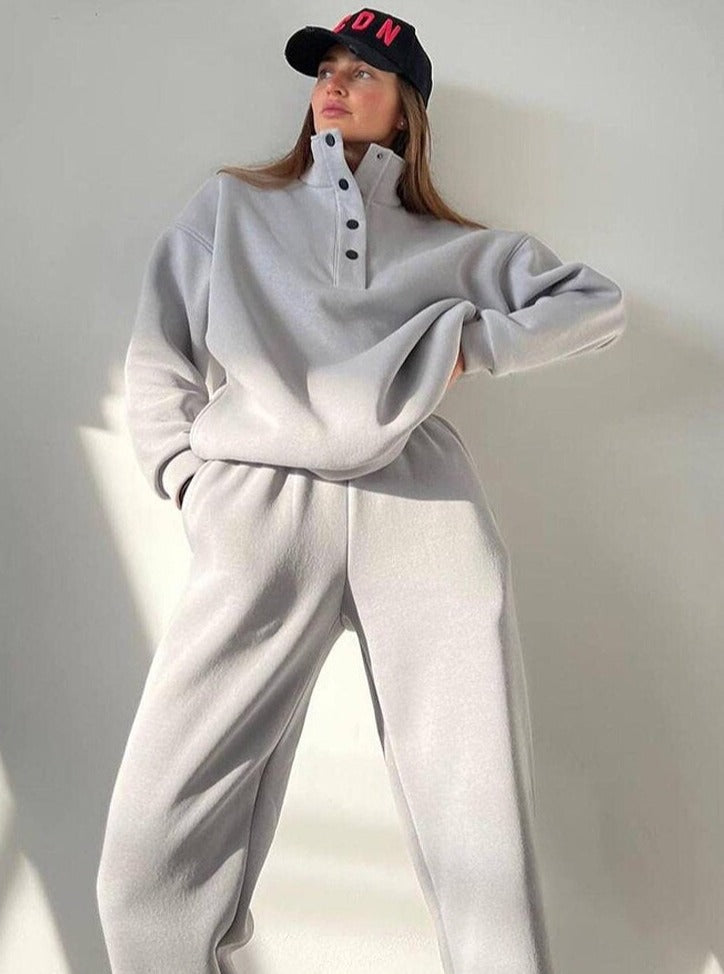 Completo Felpa e Pantaloni Pile Donna