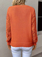 Maglione Scollo a V Traforato Donna