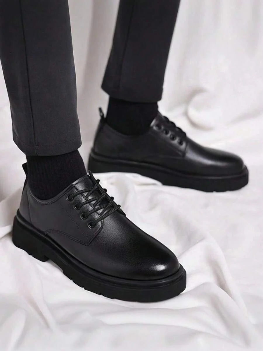 Scarpe Derby Stringate Suola Spessa Uomo