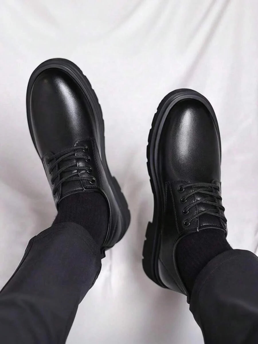 Scarpe Derby Stringate Suola Spessa Uomo