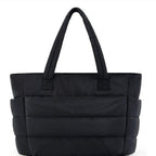 Borsa Tote Trapuntata con Zip Donna