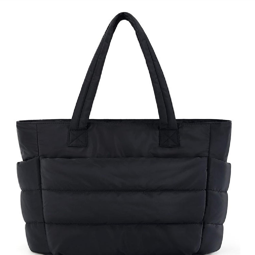 Borsa Tote Trapuntata con Zip Donna