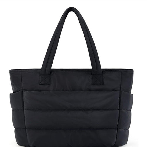Borsa Tote Trapuntata con Zip Donna