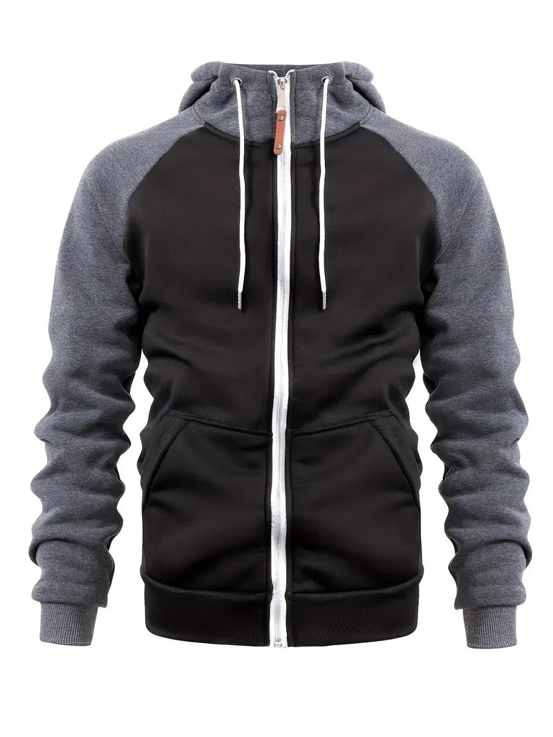 Felpa con Zip e Cappuccio Uomo