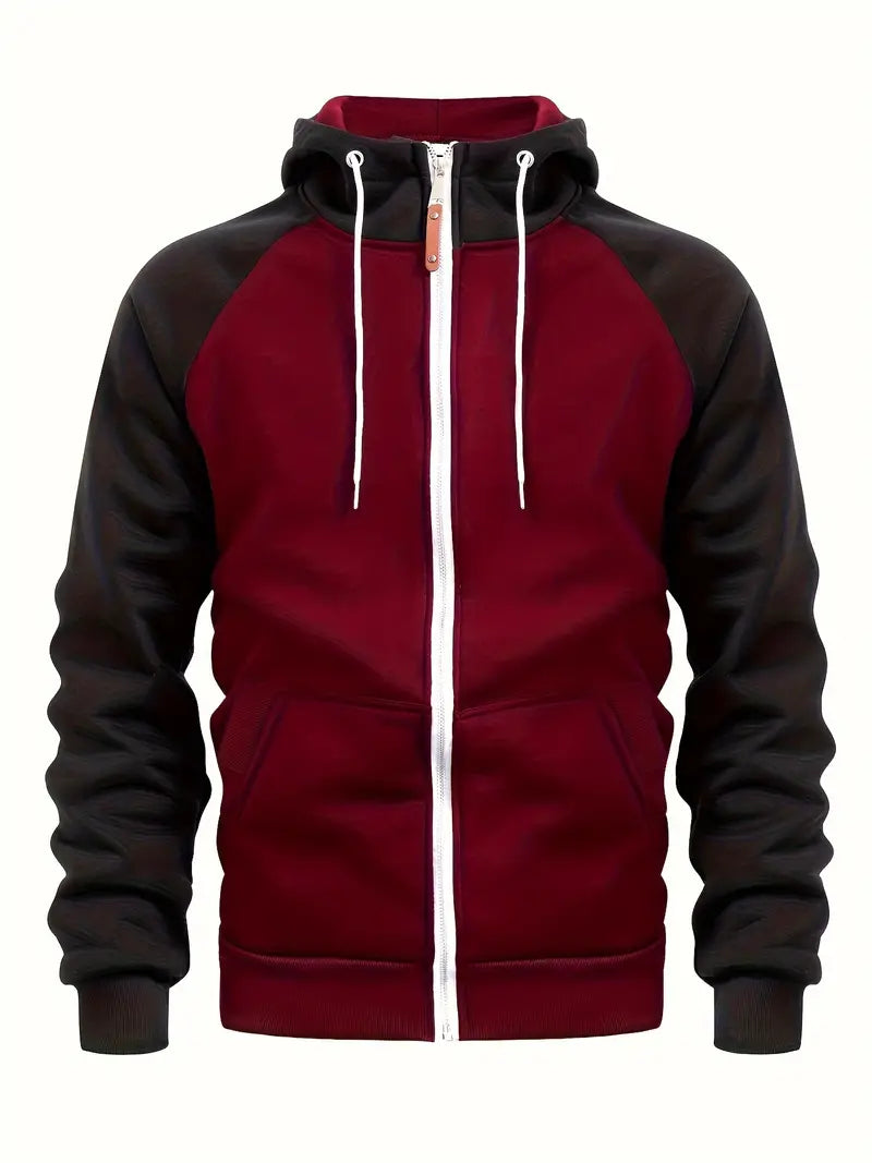 Felpa con Zip e Cappuccio Uomo