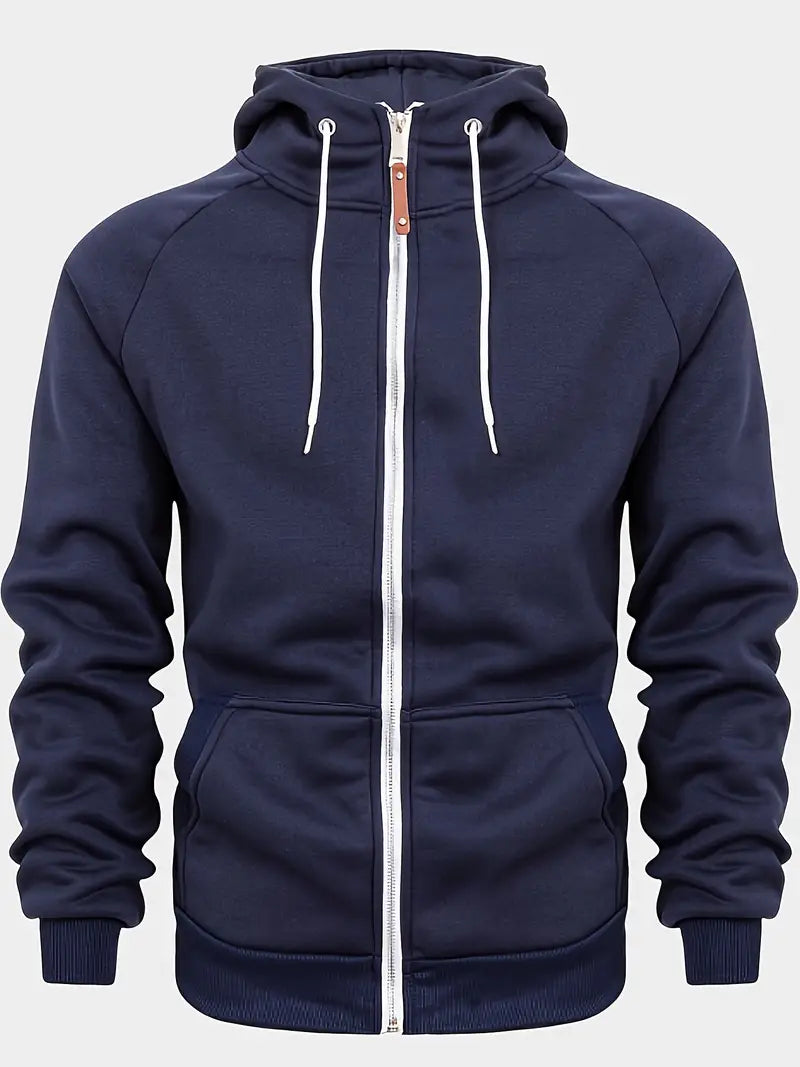 Felpa con Zip e Cappuccio Uomo