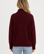 Cardigan con Zip Collo Alto Donna