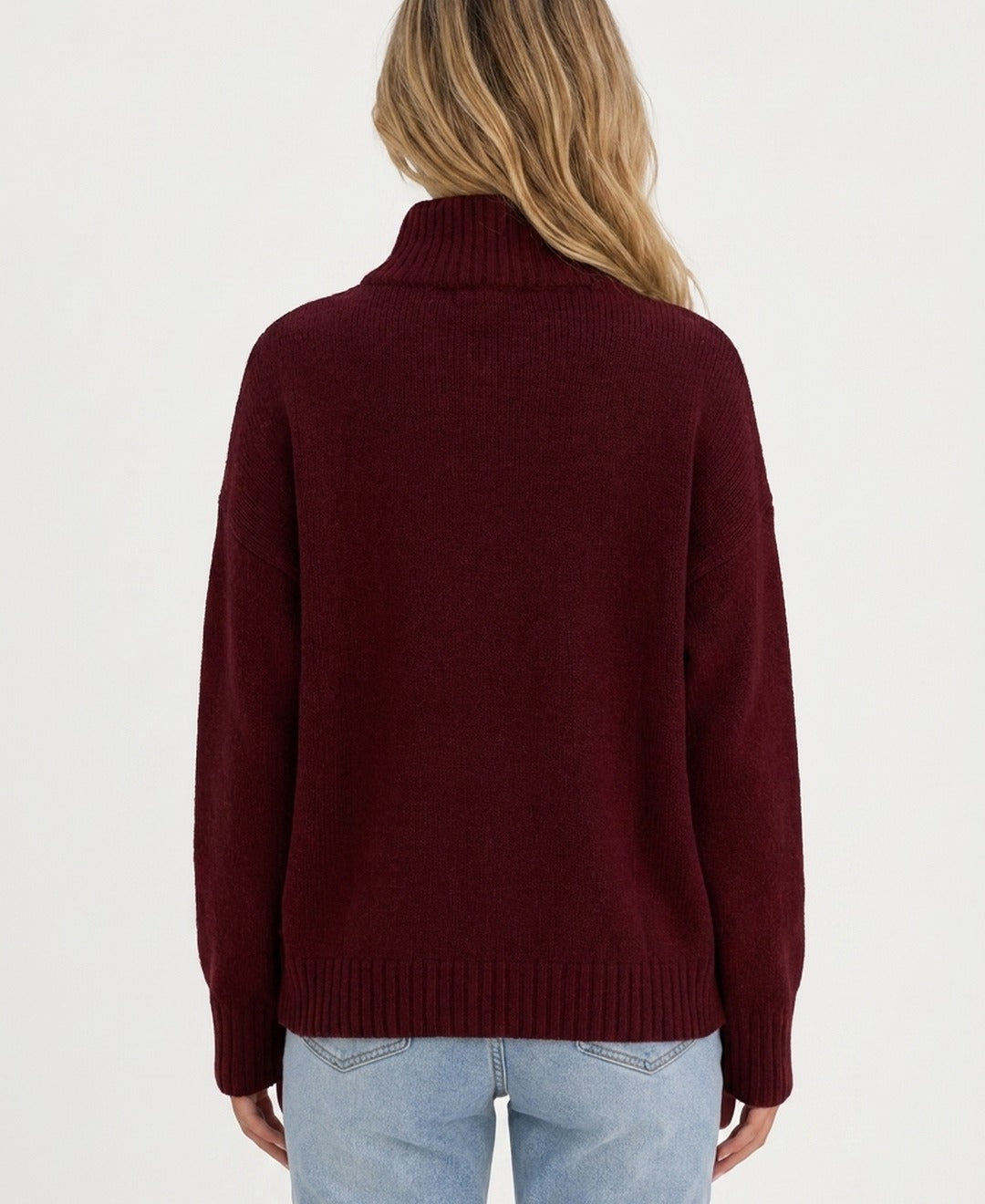 Cardigan con Zip Collo Alto Donna