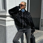 Giacca Ecopelle Oversize Donna