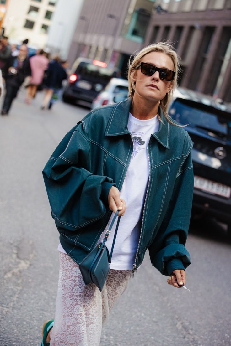 Giacca Ecopelle Oversize Donna