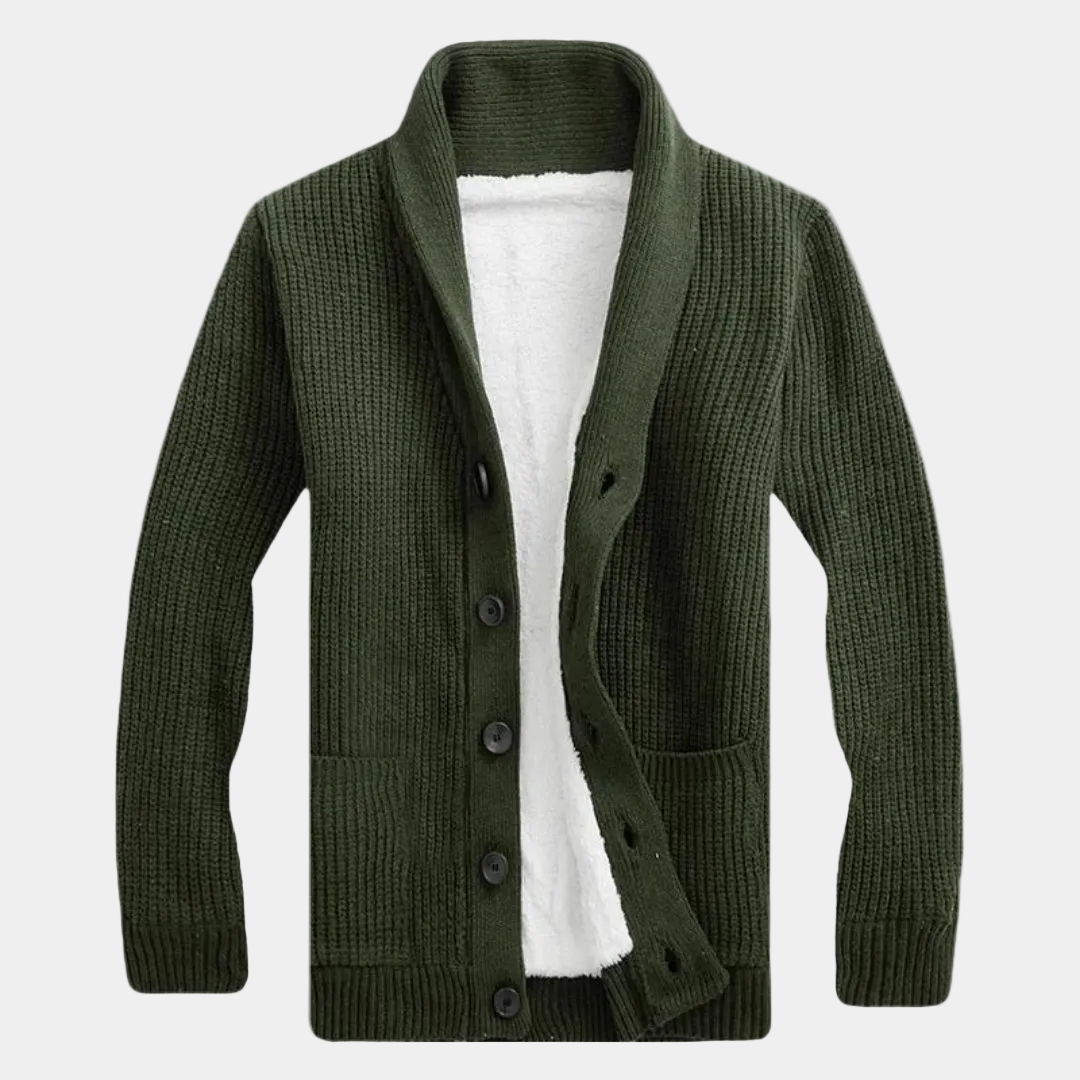 Cardigan Collo Sciallato con Bottoni Uomo