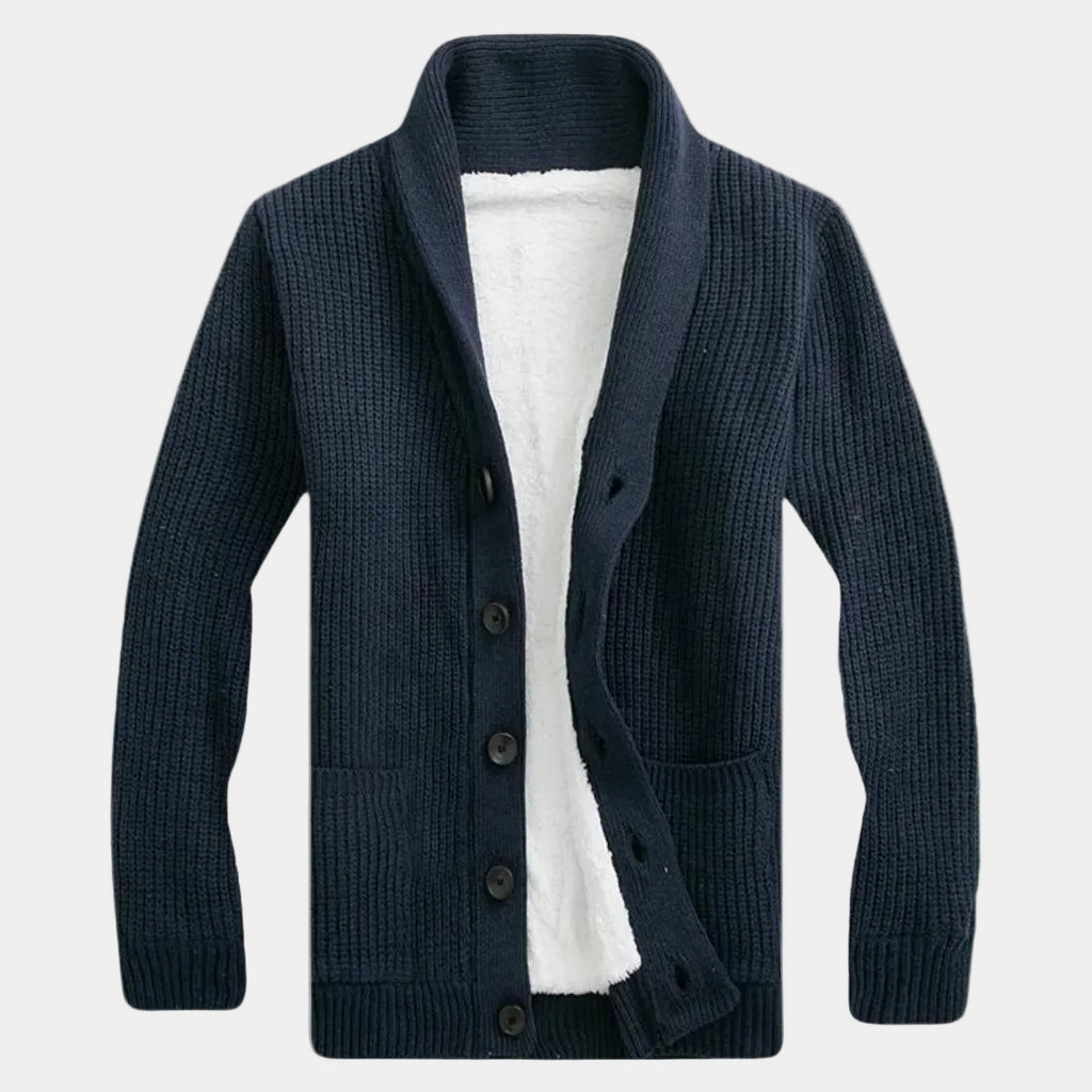 Cardigan Collo Sciallato con Bottoni Uomo