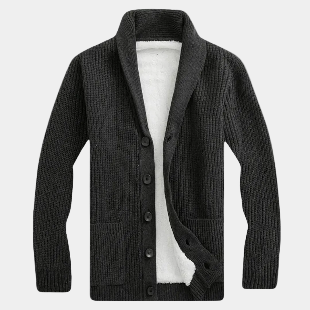 Cardigan Collo Sciallato con Bottoni Uomo