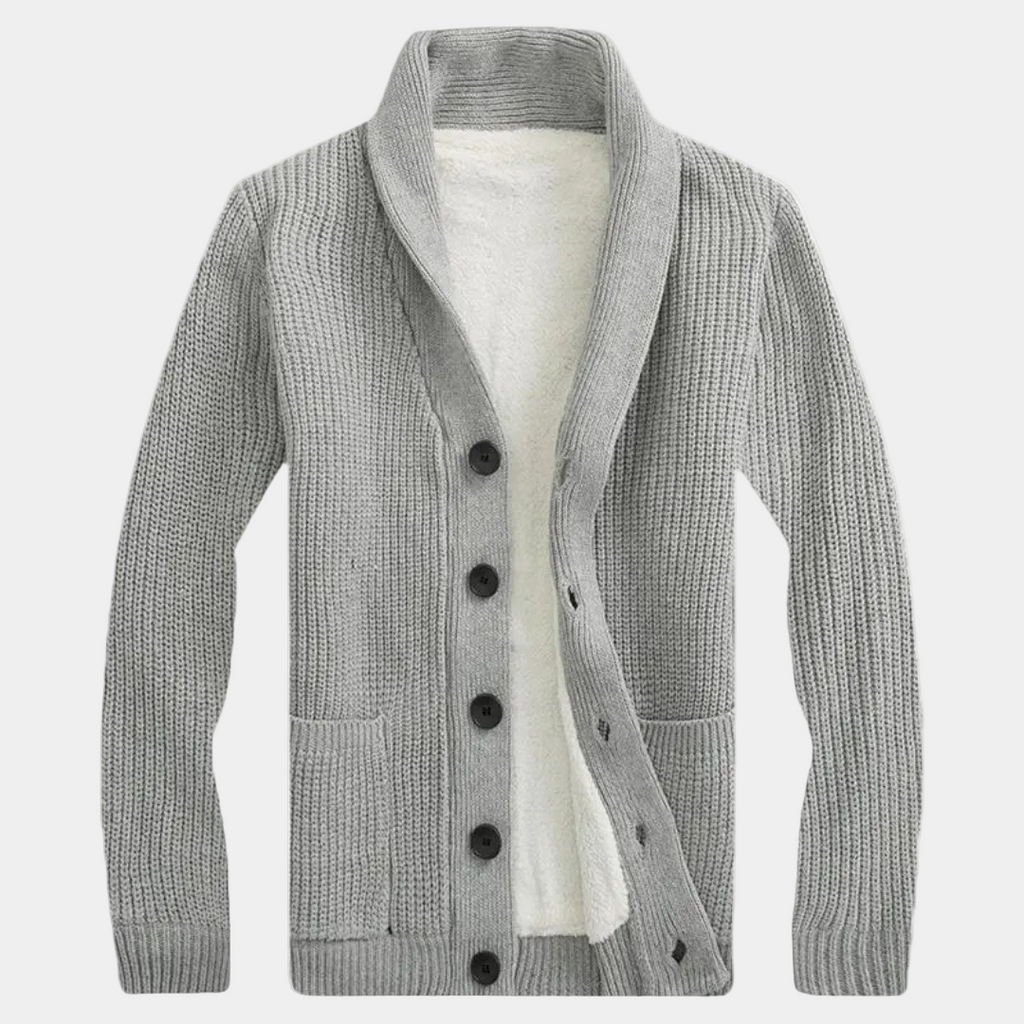 Cardigan Collo Sciallato con Bottoni Uomo
