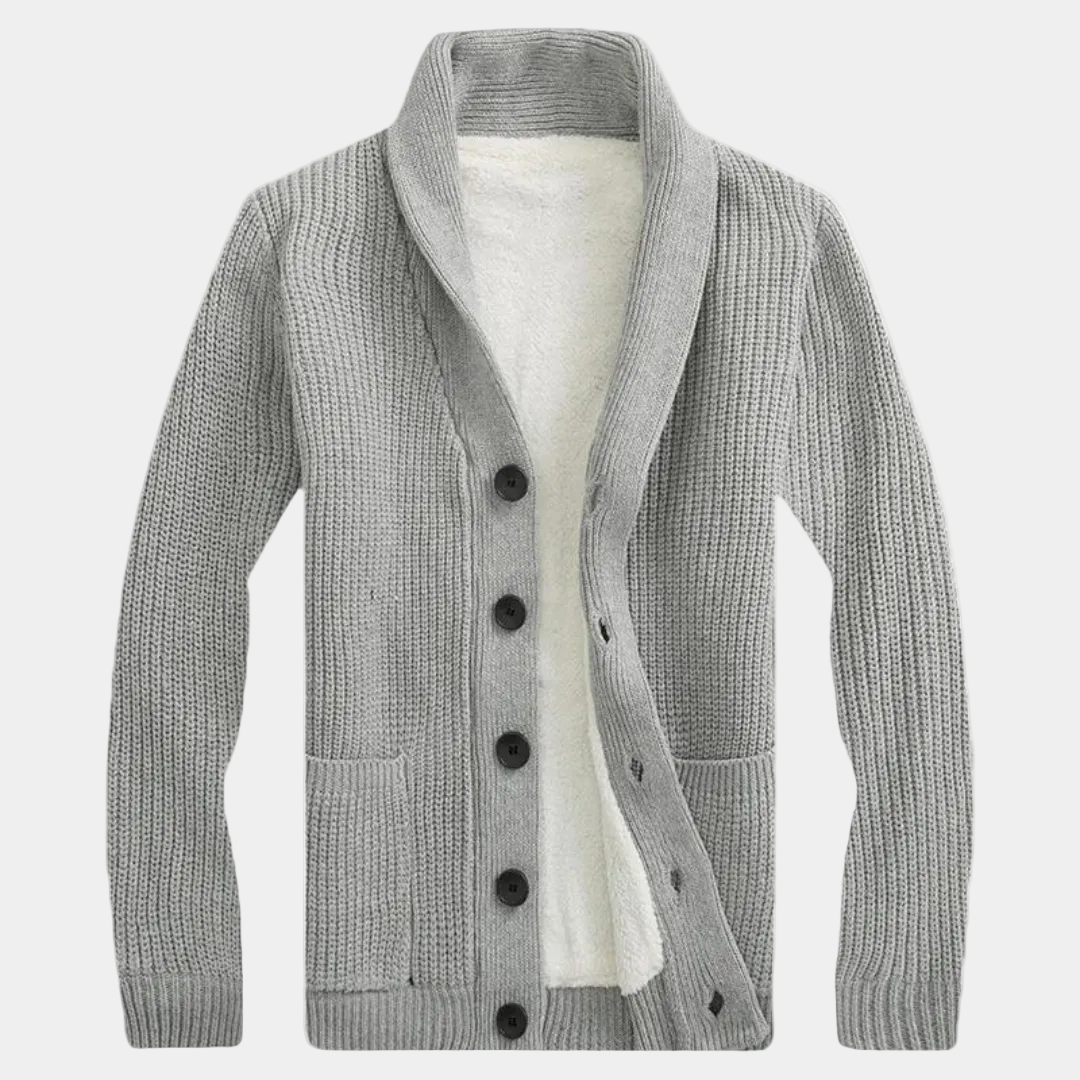Cardigan Collo Sciallato con Bottoni Uomo