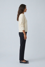 Maglione Collo Asimmetrico con Perle Donna