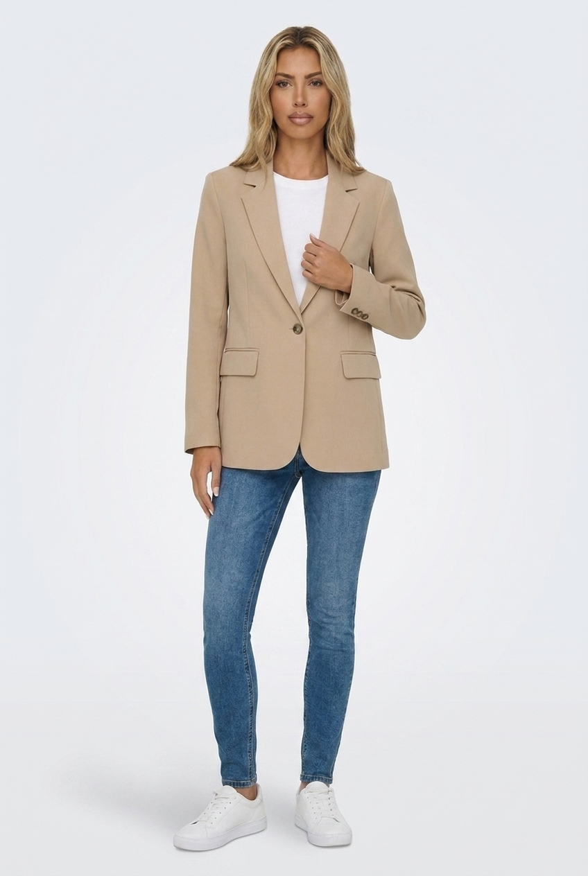 Blazer Lungo Dritto Un Bottone Donna