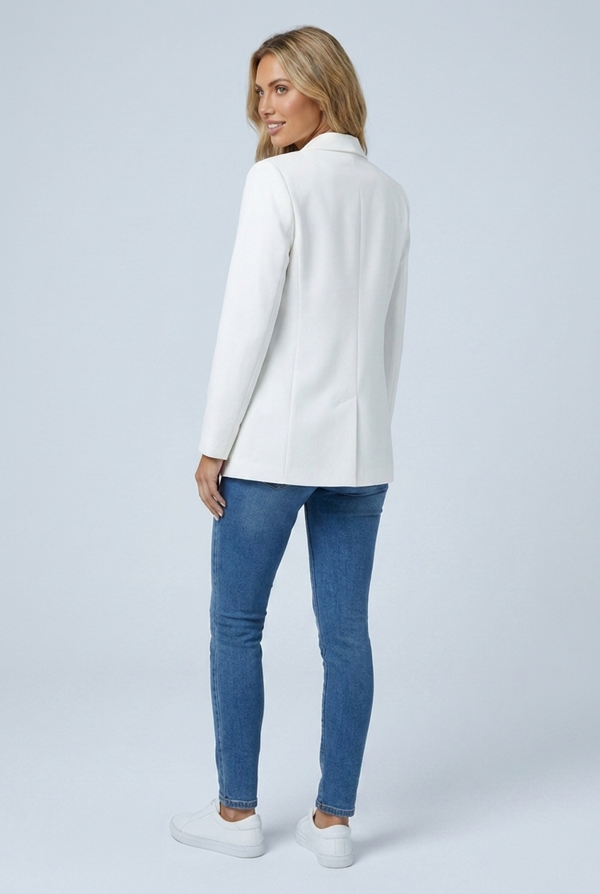 Blazer Lungo Dritto Un Bottone Donna