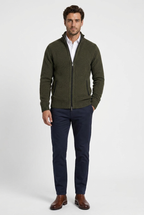 Cardigan con Zip Collo Alto Uomo