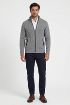 Cardigan con Zip Collo Alto Uomo