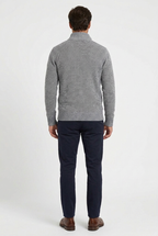 Cardigan con Zip Collo Alto Uomo