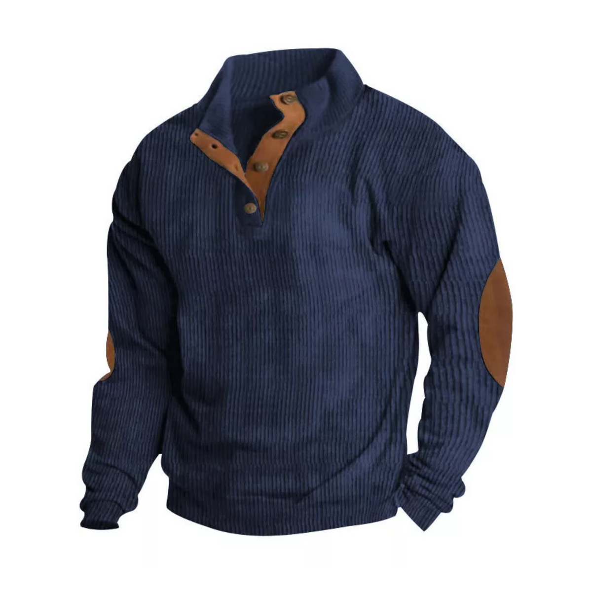 Maglione Collo Alto con Bottoni Uomo