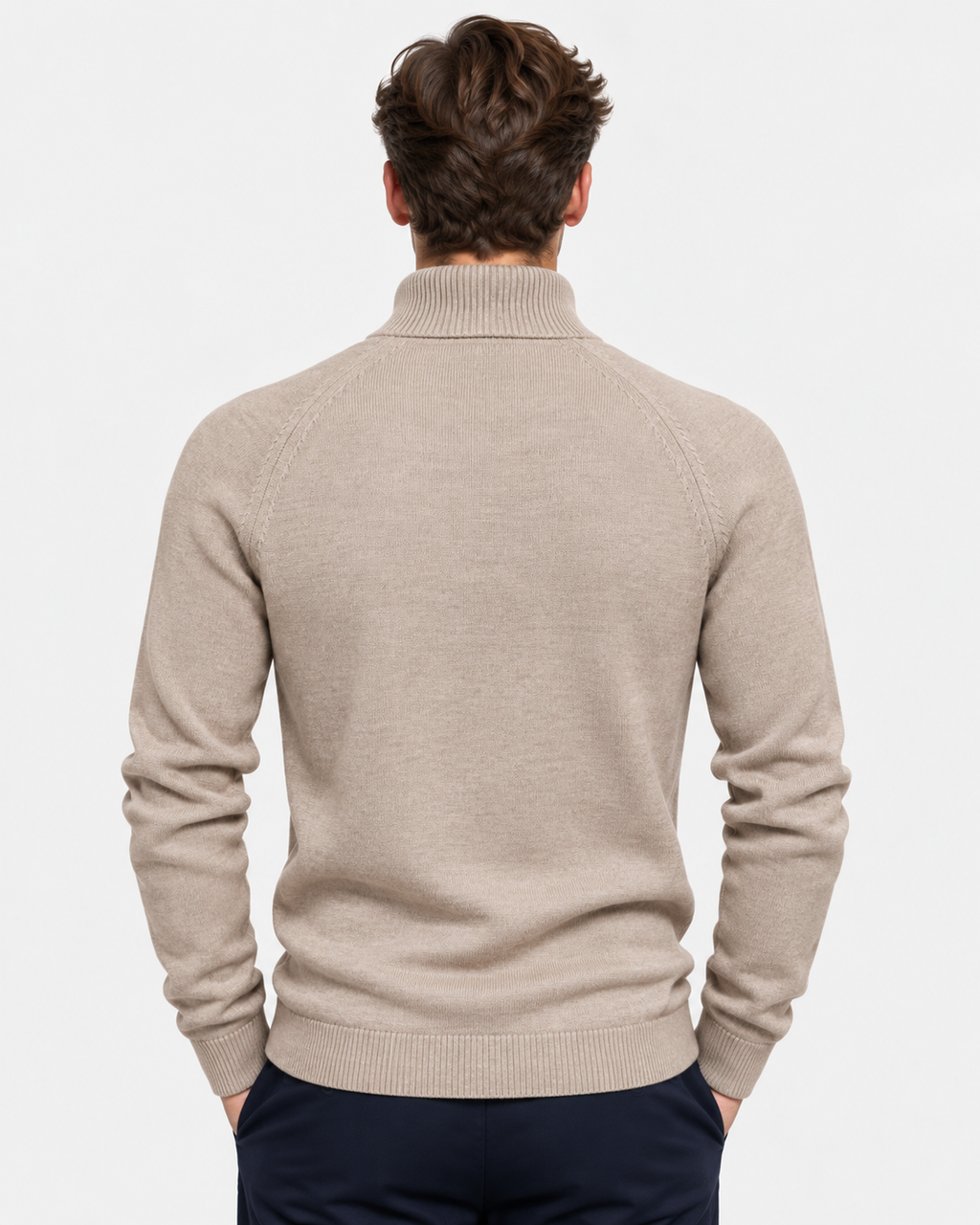Maglione Dolcevita Slim Fit Cotone Uomo
