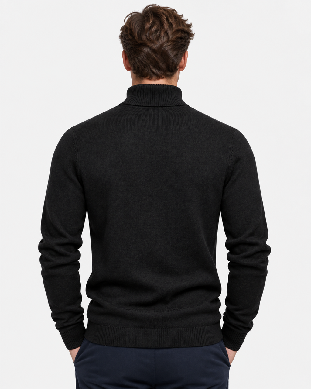 Maglione Dolcevita Slim Fit Cotone Uomo