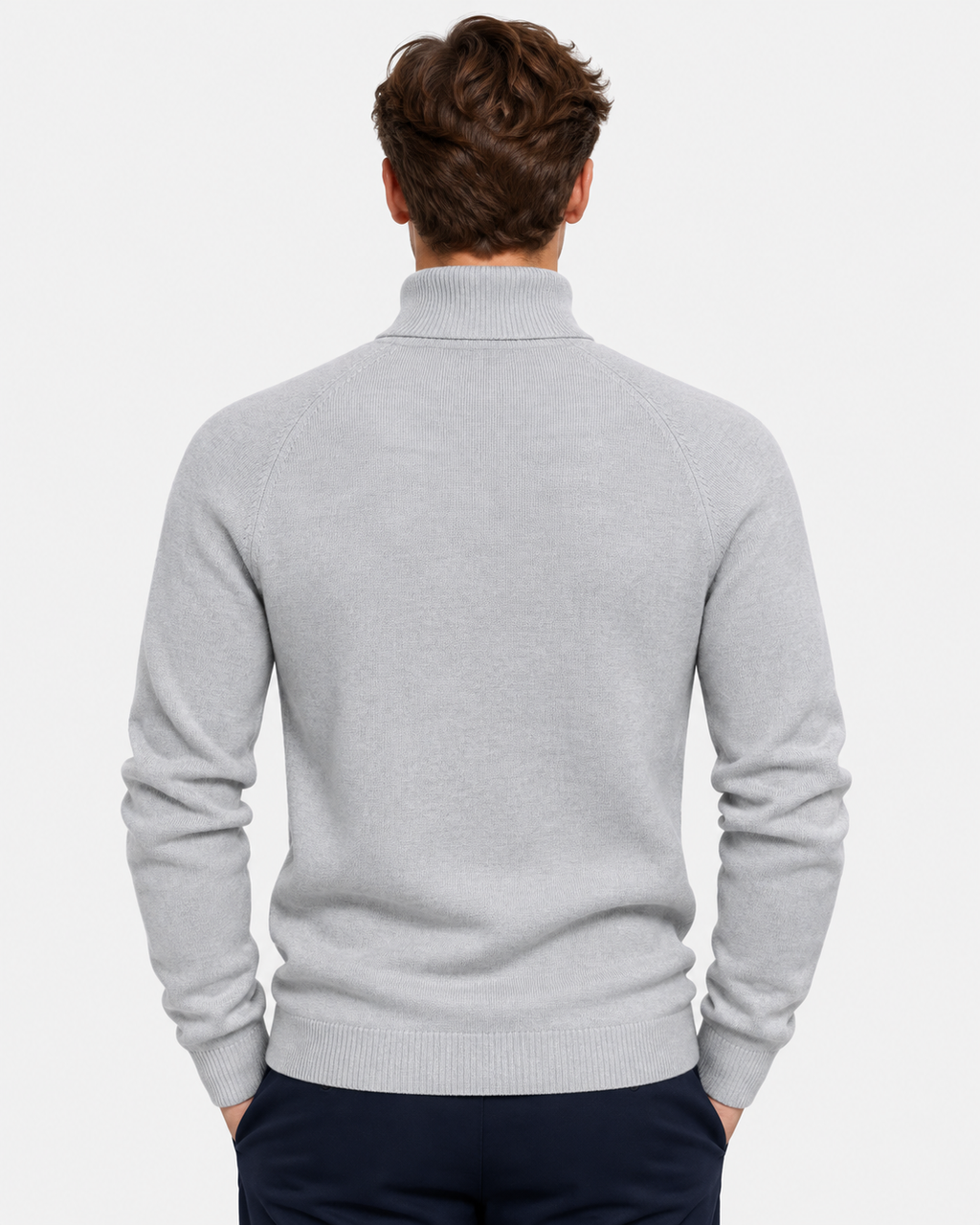 Maglione Dolcevita Slim Fit Cotone Uomo