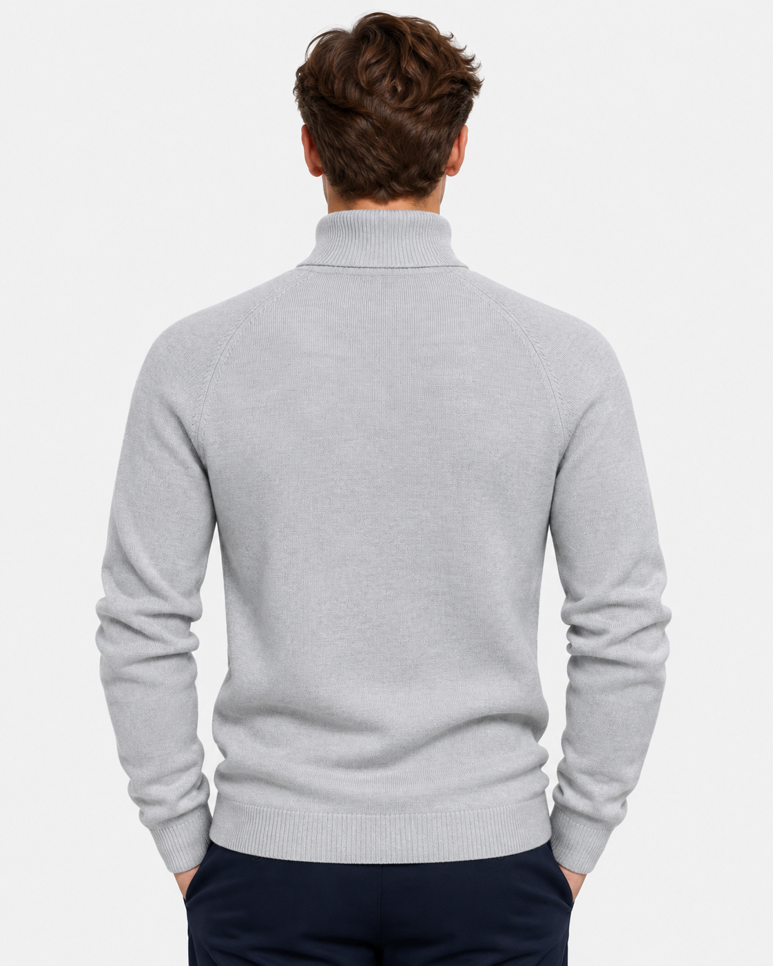 Maglione Dolcevita Slim Fit Cotone Uomo
