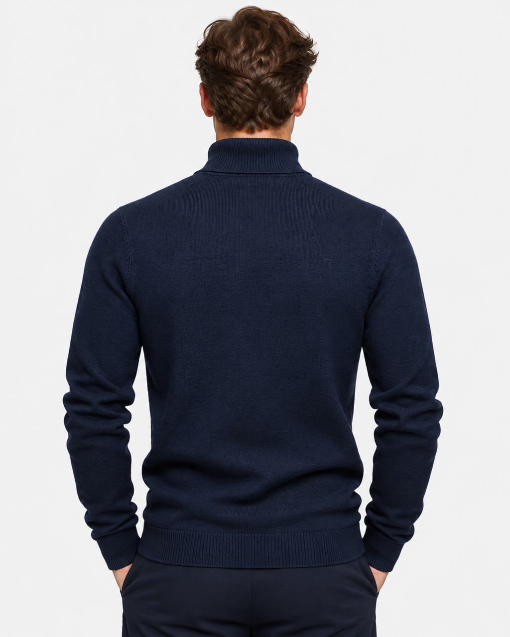 Maglione Dolcevita Slim Fit Cotone Uomo