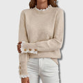 Maglione Girocollo con Pizzo Donna