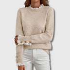 Maglione Girocollo con Pizzo Donna