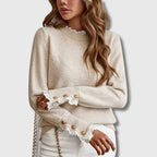 Maglione Girocollo con Pizzo Donna