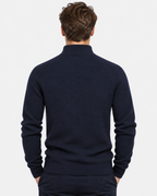 Maglione Mezza Zip a Coste Uomo