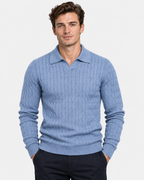 Maglione Polo Manica Lunga Cotone Uomo