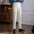 Pantaloni Vita Alta con Risvolto Uomo