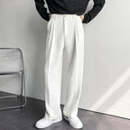 Pantaloni con Pieghe Gamba Dritta Uomo