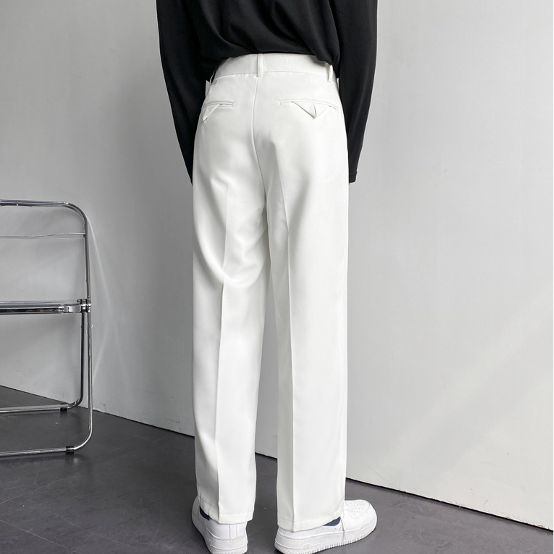 Pantaloni con Pieghe Gamba Dritta Uomo